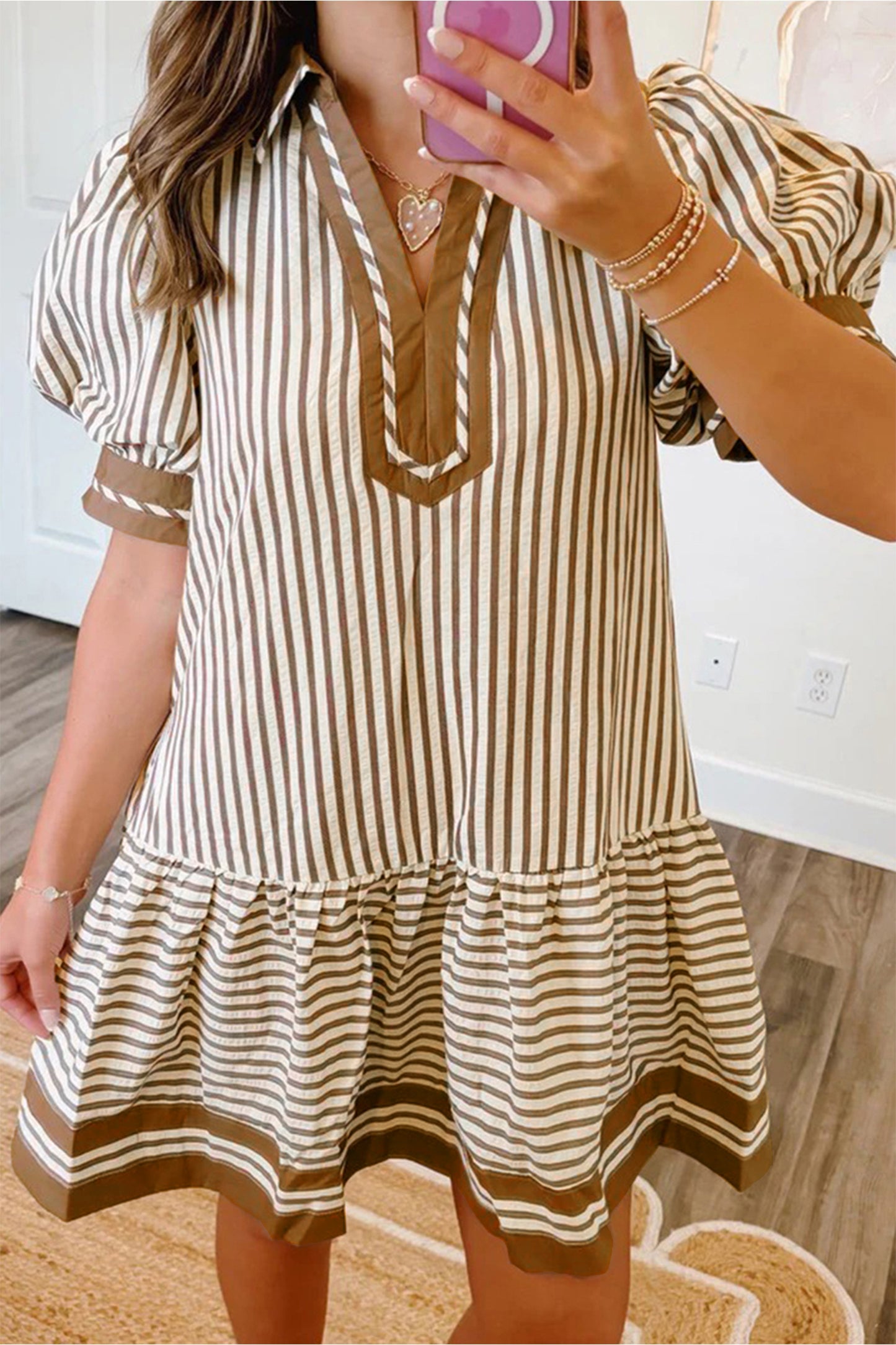 The Latte Lines Mini Dress