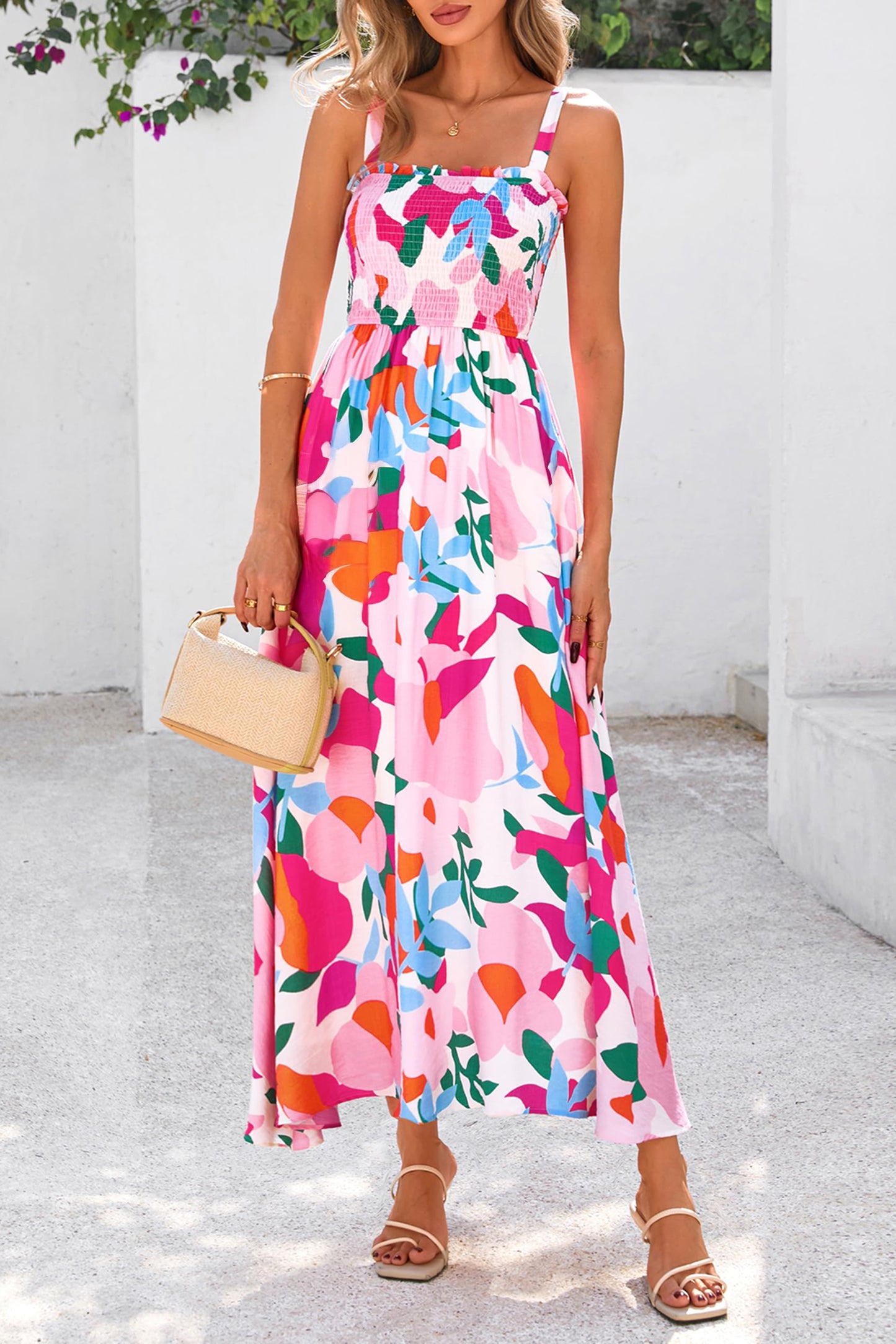 Pink Oasis Floral Maxi Dress