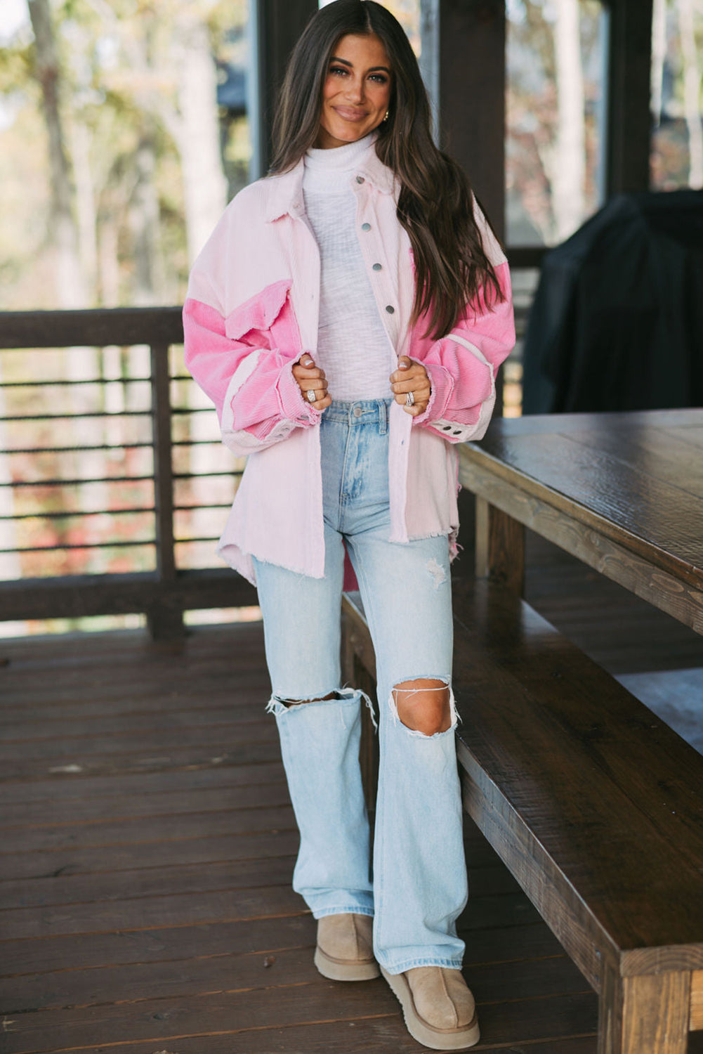 Blush Rush Corduroy Shacket