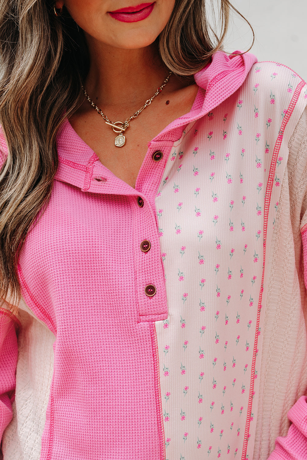 The Cottage Cutie Patchwork Hoodie Top
