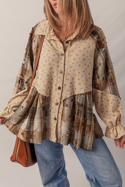 Plaid About You Patchwork Top