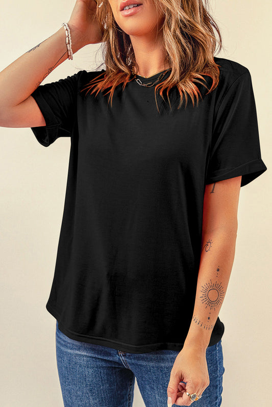 Basic Black Crew Neck Tee