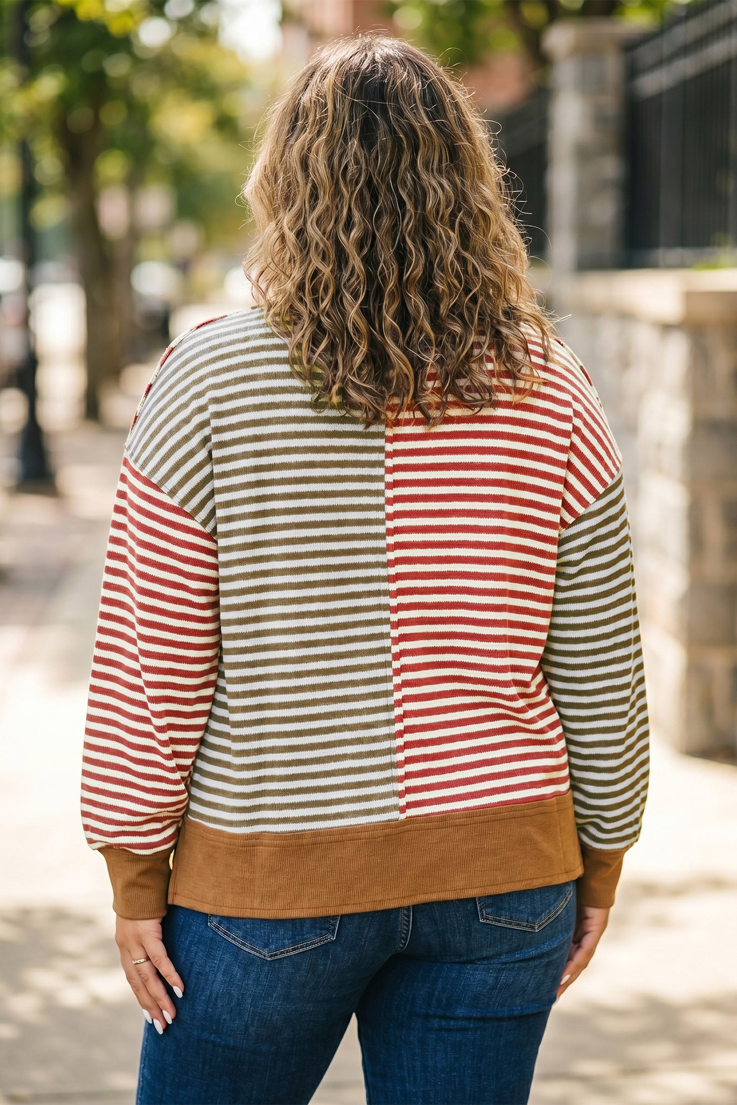 Mixed Signals Plus Size Striped Top