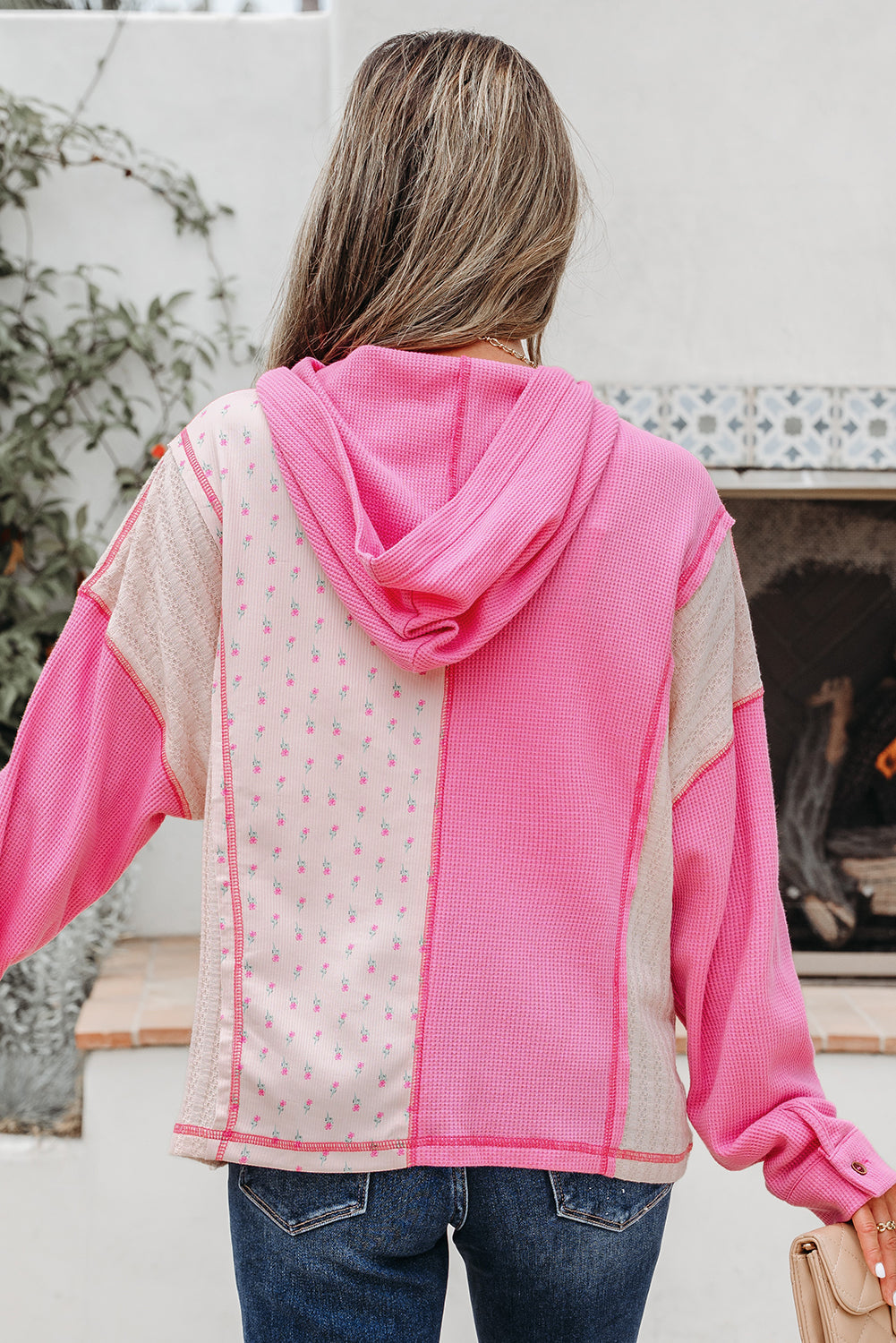 The Cottage Cutie Patchwork Hoodie Top