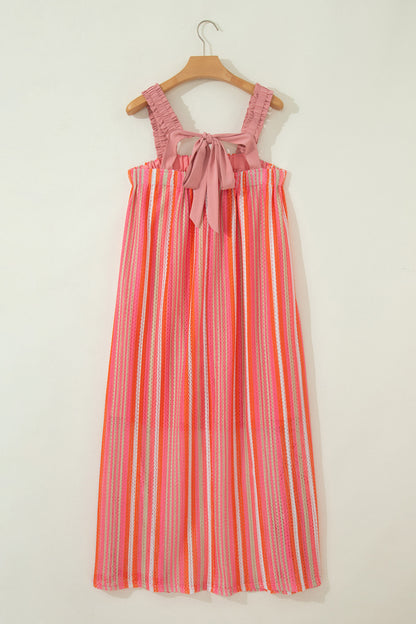 Coral Coast Striped Maxi Dress
