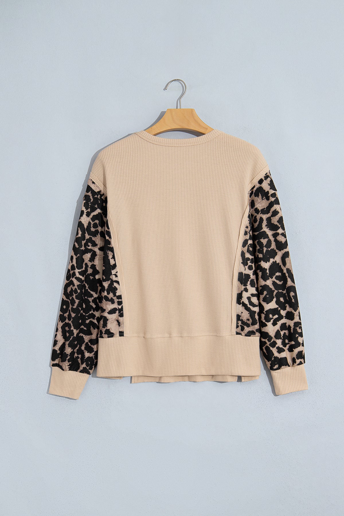 Leopard Latte Waffle Knit Top