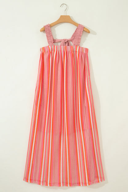 Coral Coast Striped Maxi Dress