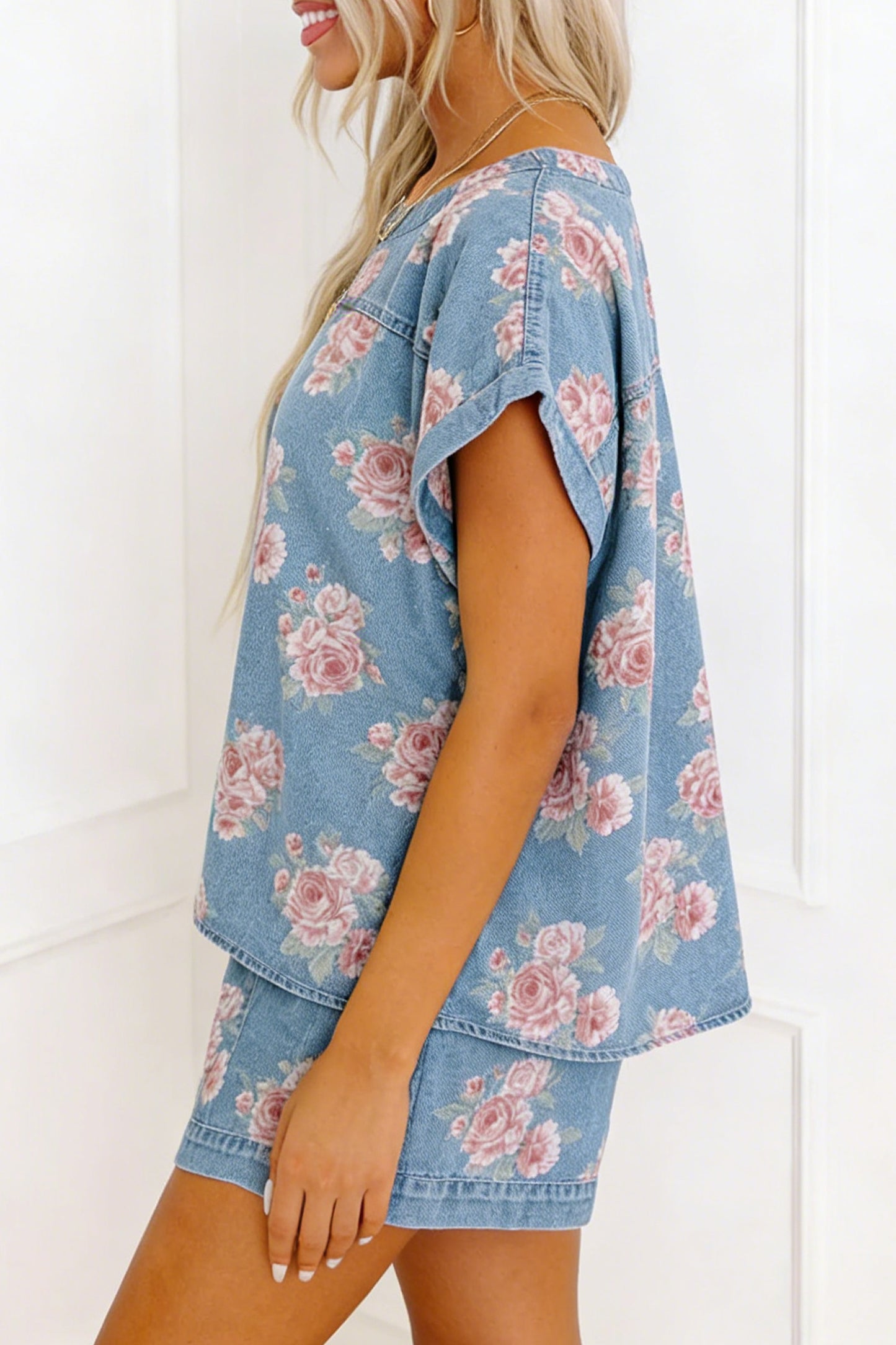Rosie Posie Denim Two Piece Set