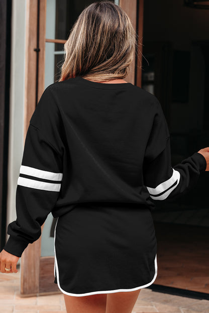 Playmaker Varsity Stripe Pullover & Mini Skort Set