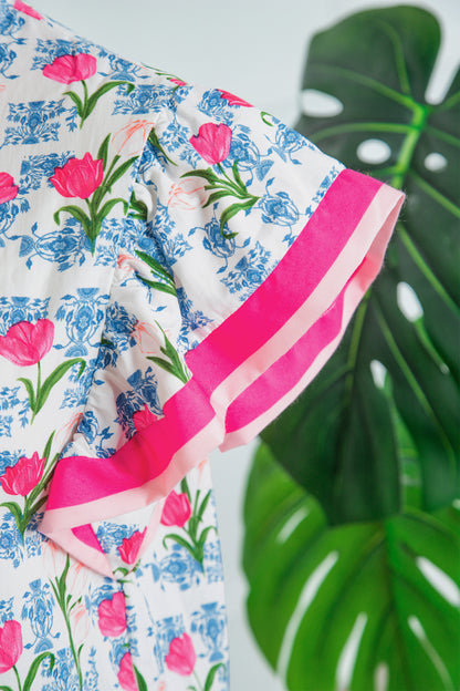 Tulip & Toile Ruffle Top