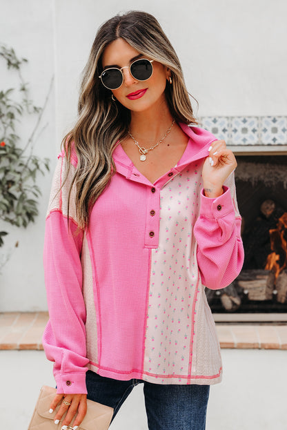 The Cottage Cutie Patchwork Hoodie Top