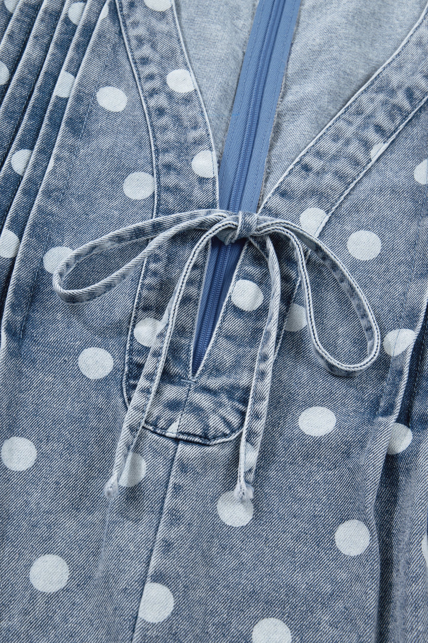 Polka Dot Daydream Denim Romper