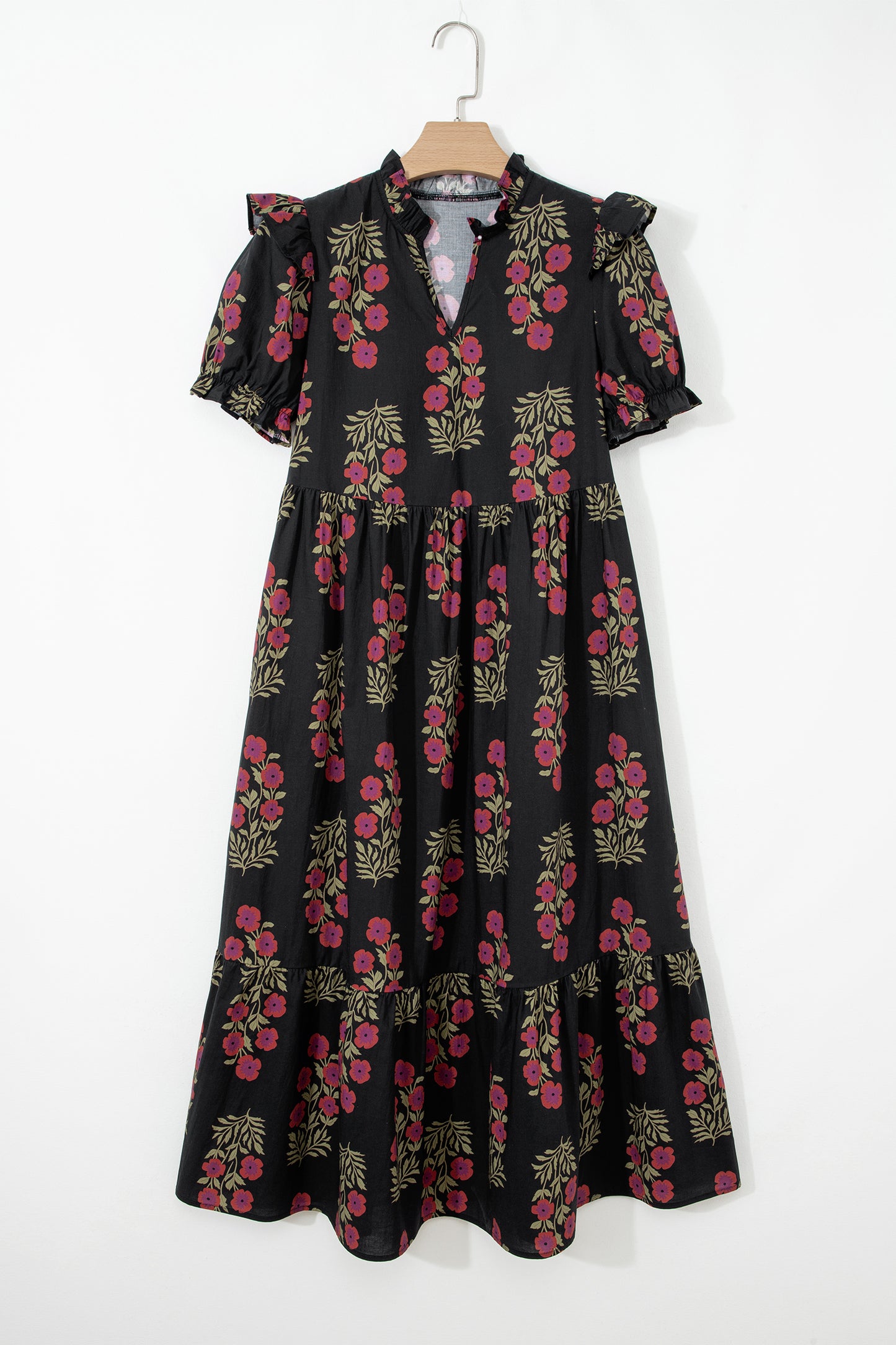 Midnight Garden Stroll Maxi Dress