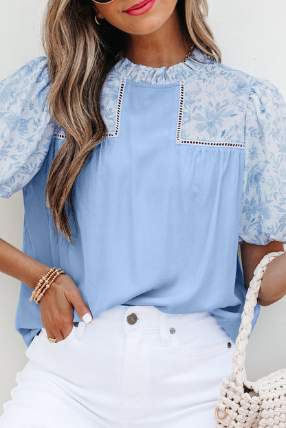 Blue La Bloom Top