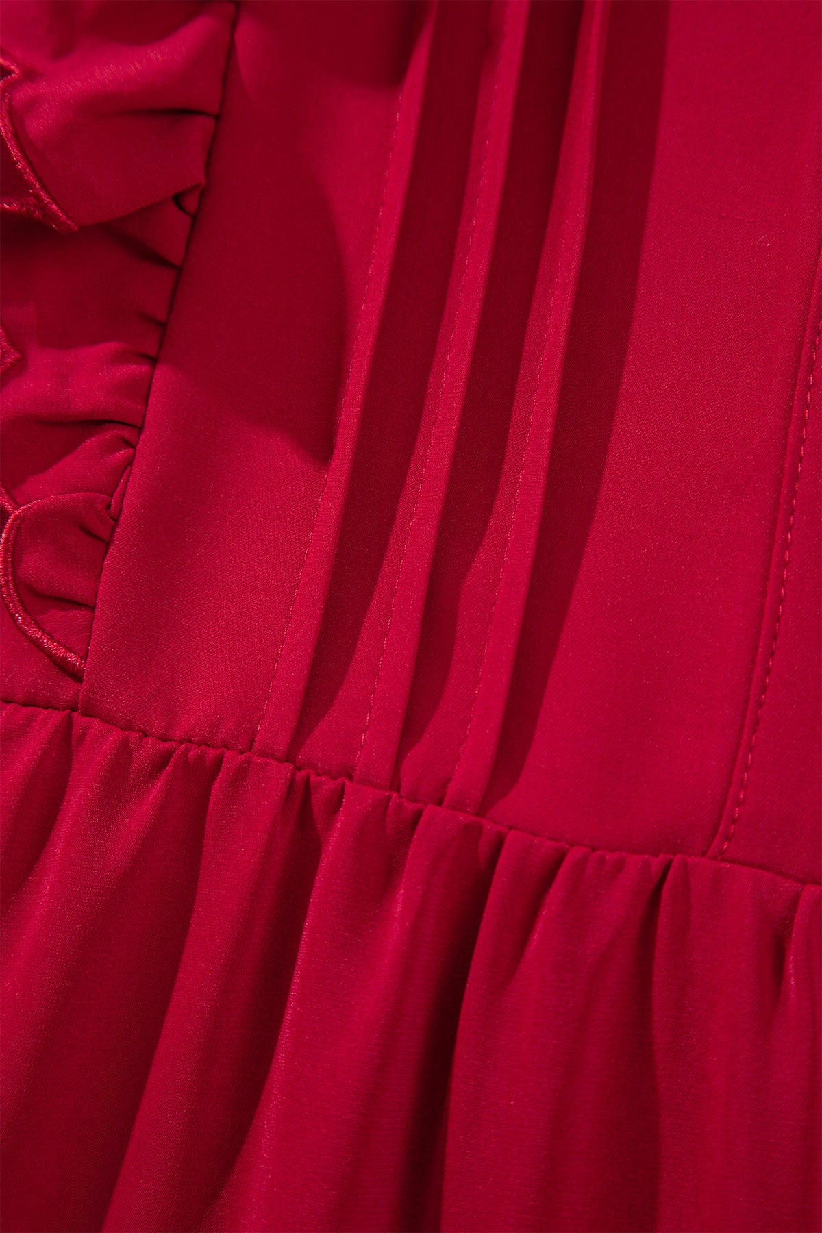 Crimson Charm Midi Dress