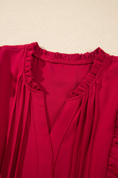 Crimson Charm Midi Dress
