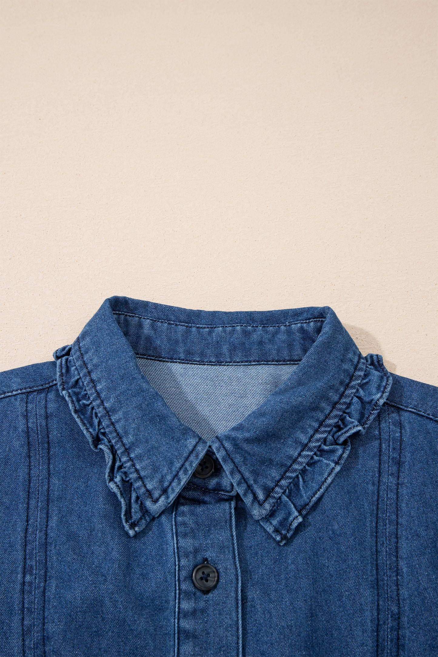 Ruffle & Run Denim Shift Dress