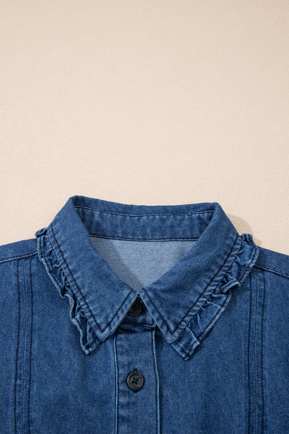 Ruffle & Run Denim Shift Dress
