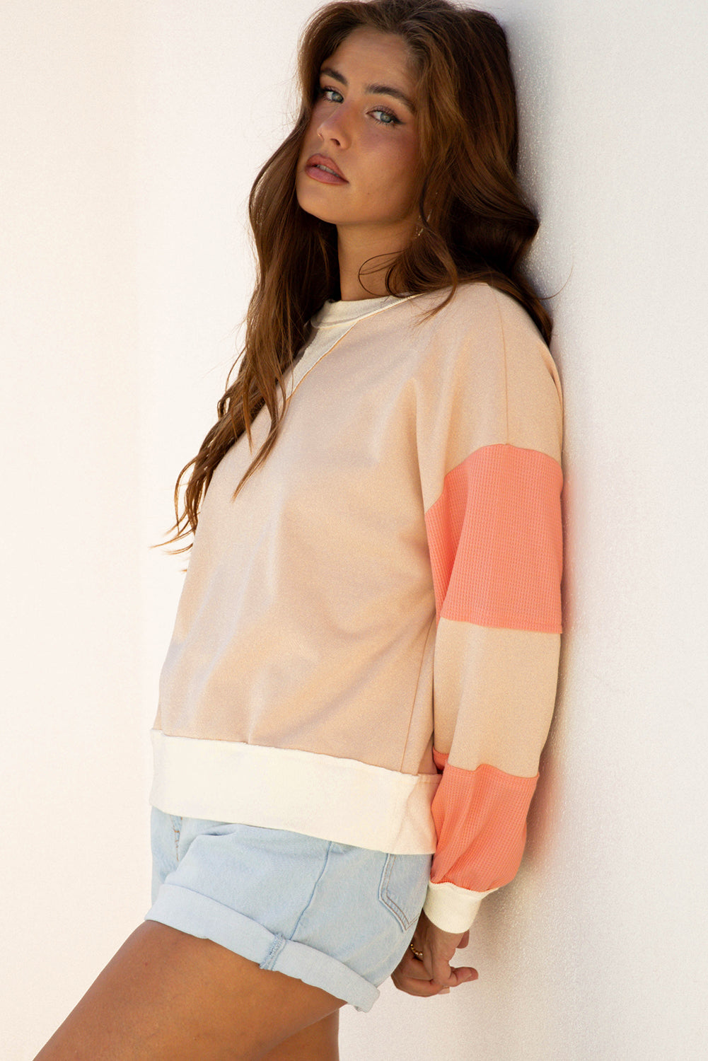 Peaches & Cream Colorblock Pullover