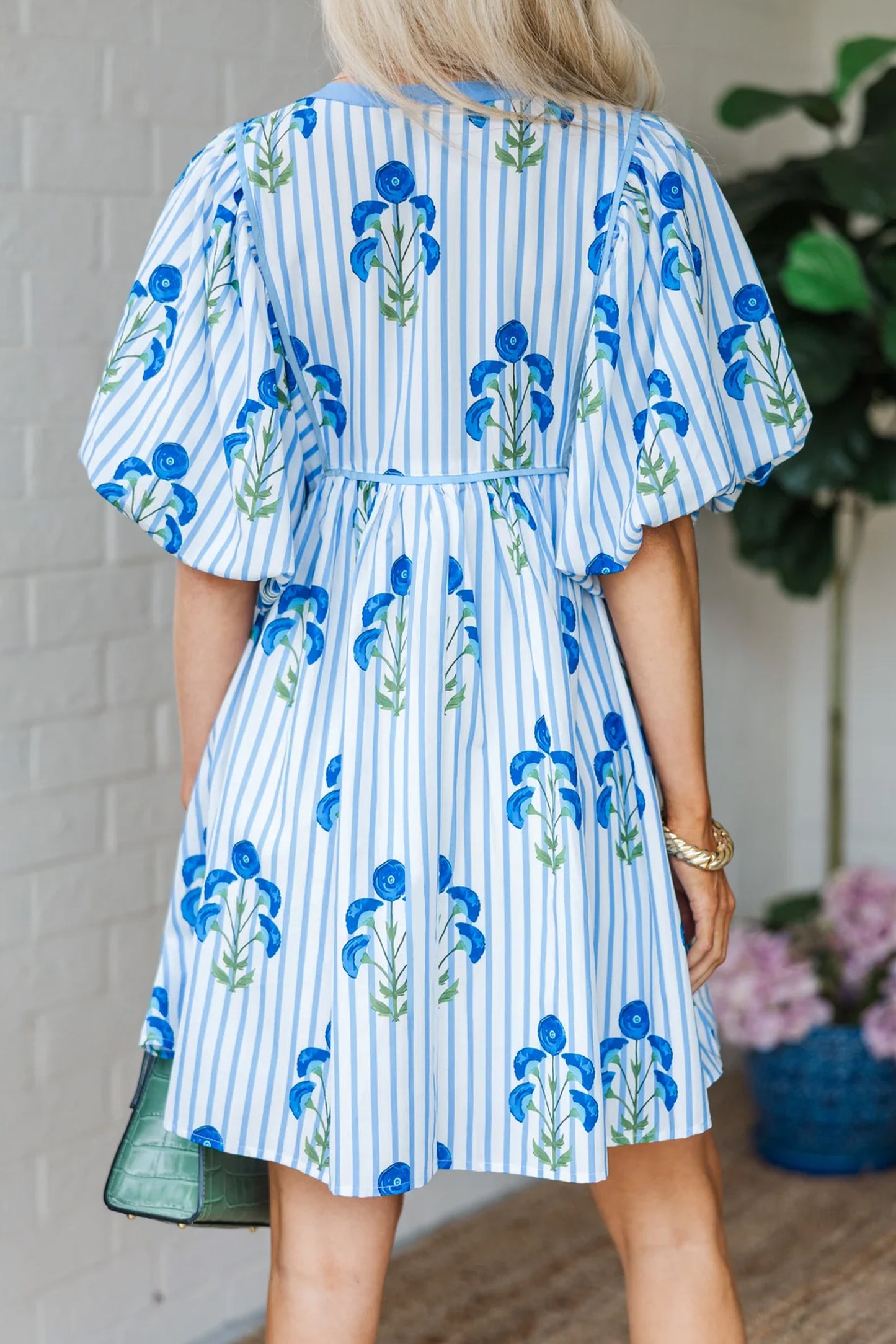 Blue Belle Bloom Mini Dress