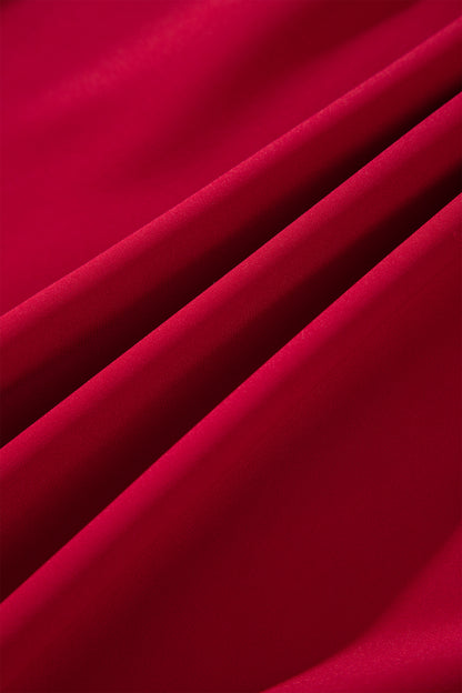 Crimson Charm Midi Dress