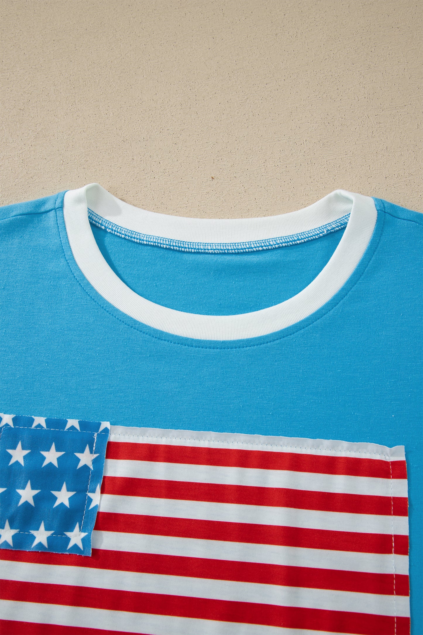 American Flag Patchwork Top