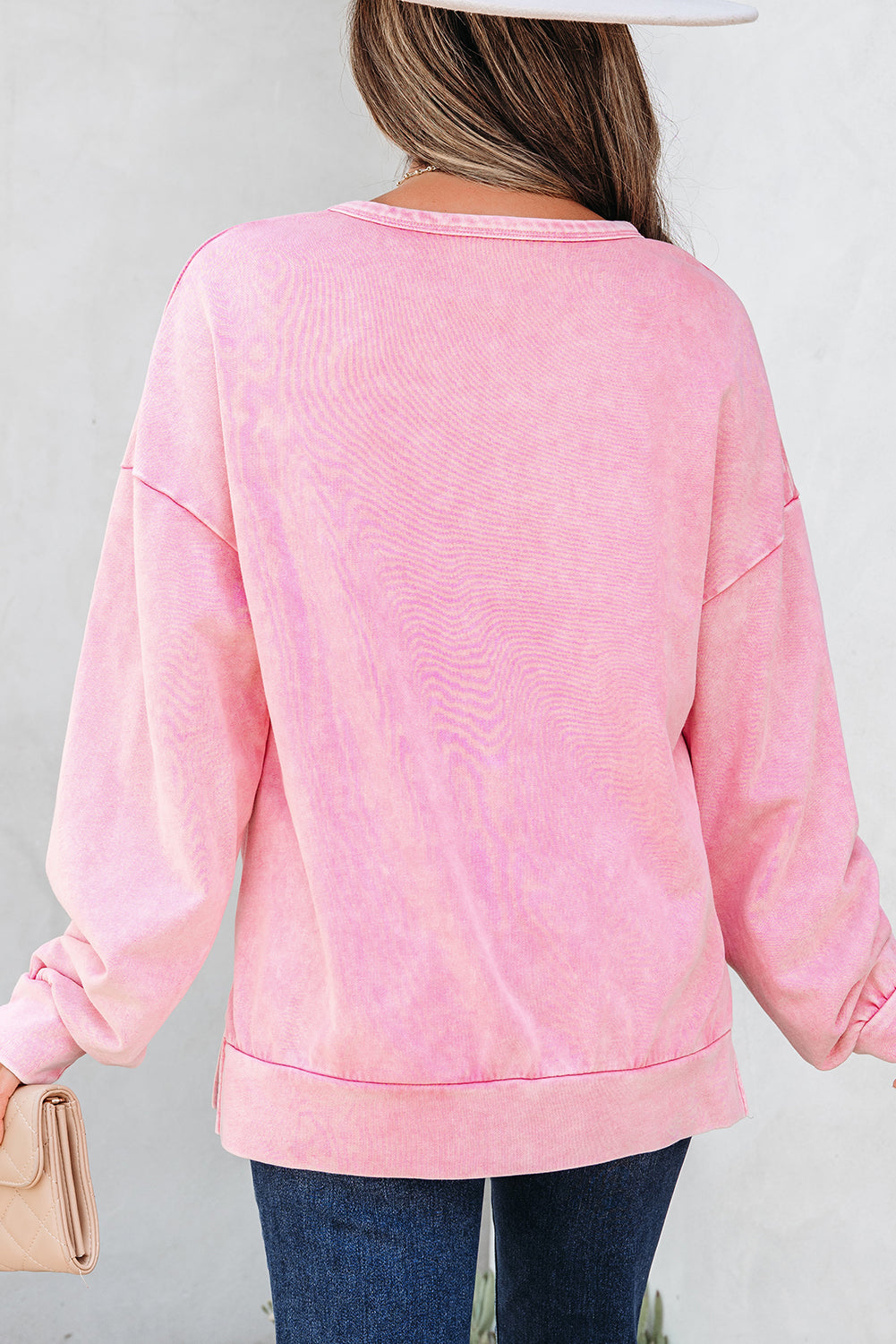 Bow So Sweet Mineral Wash Pullover