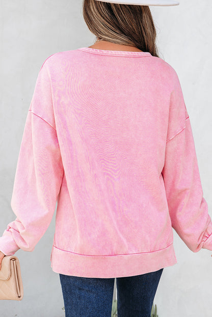 Bow So Sweet Mineral Wash Pullover