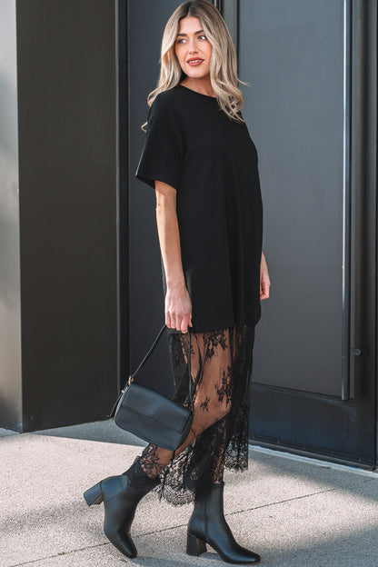Midnight Lace Maxi Dress