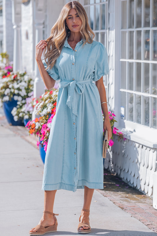 Skylight Chambray Midi Dress