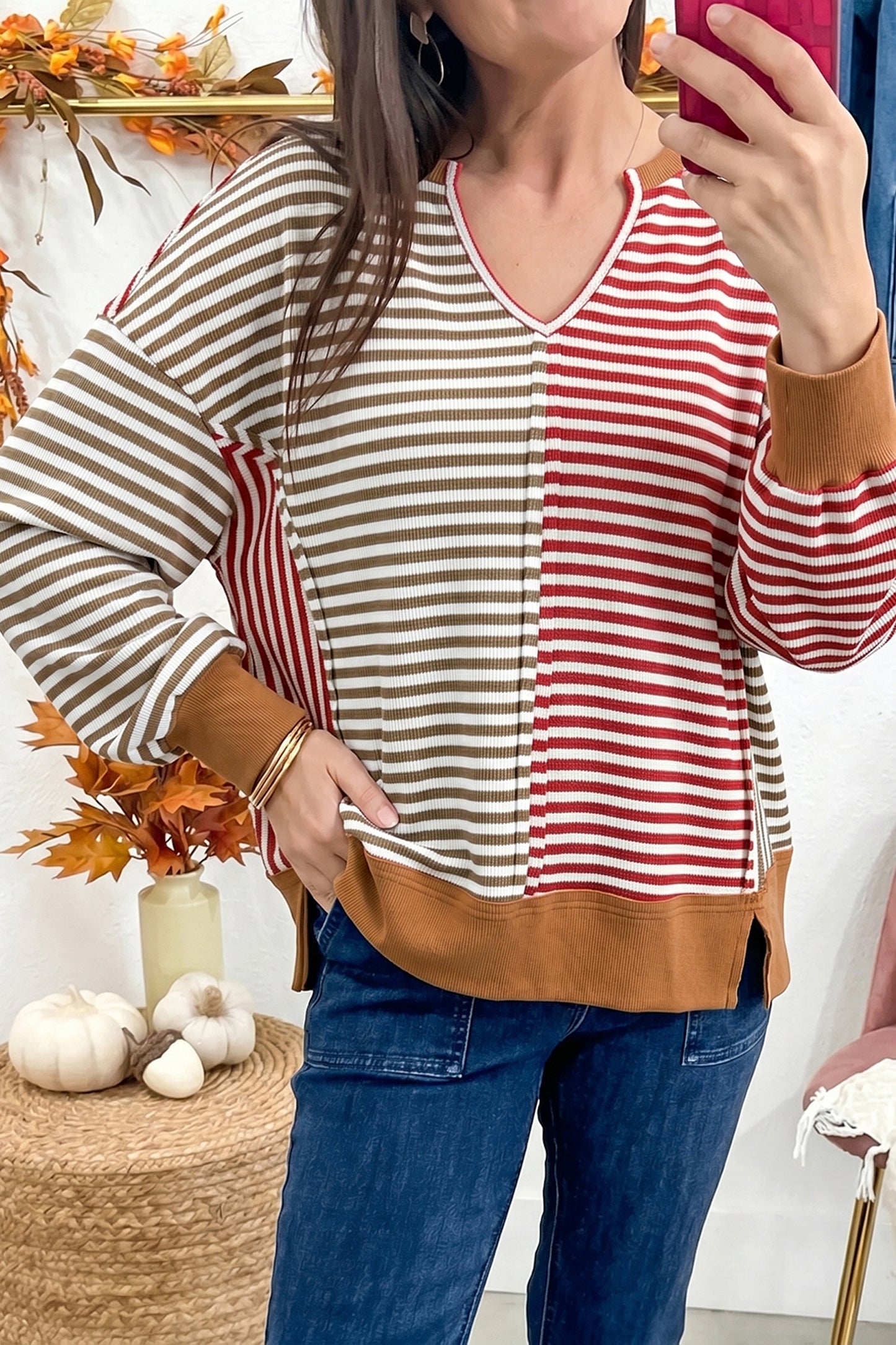 Mixed Signals Striped Top