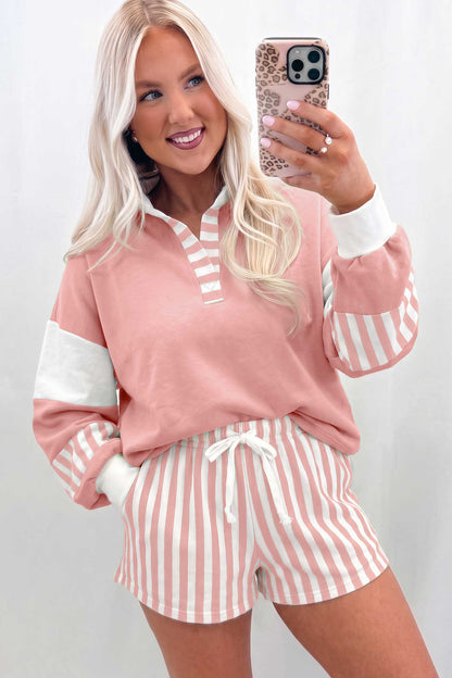 Stripe Expectations Top & Short Set