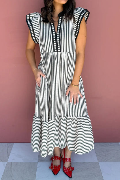 Line Leader Plus Size Maxi Dress