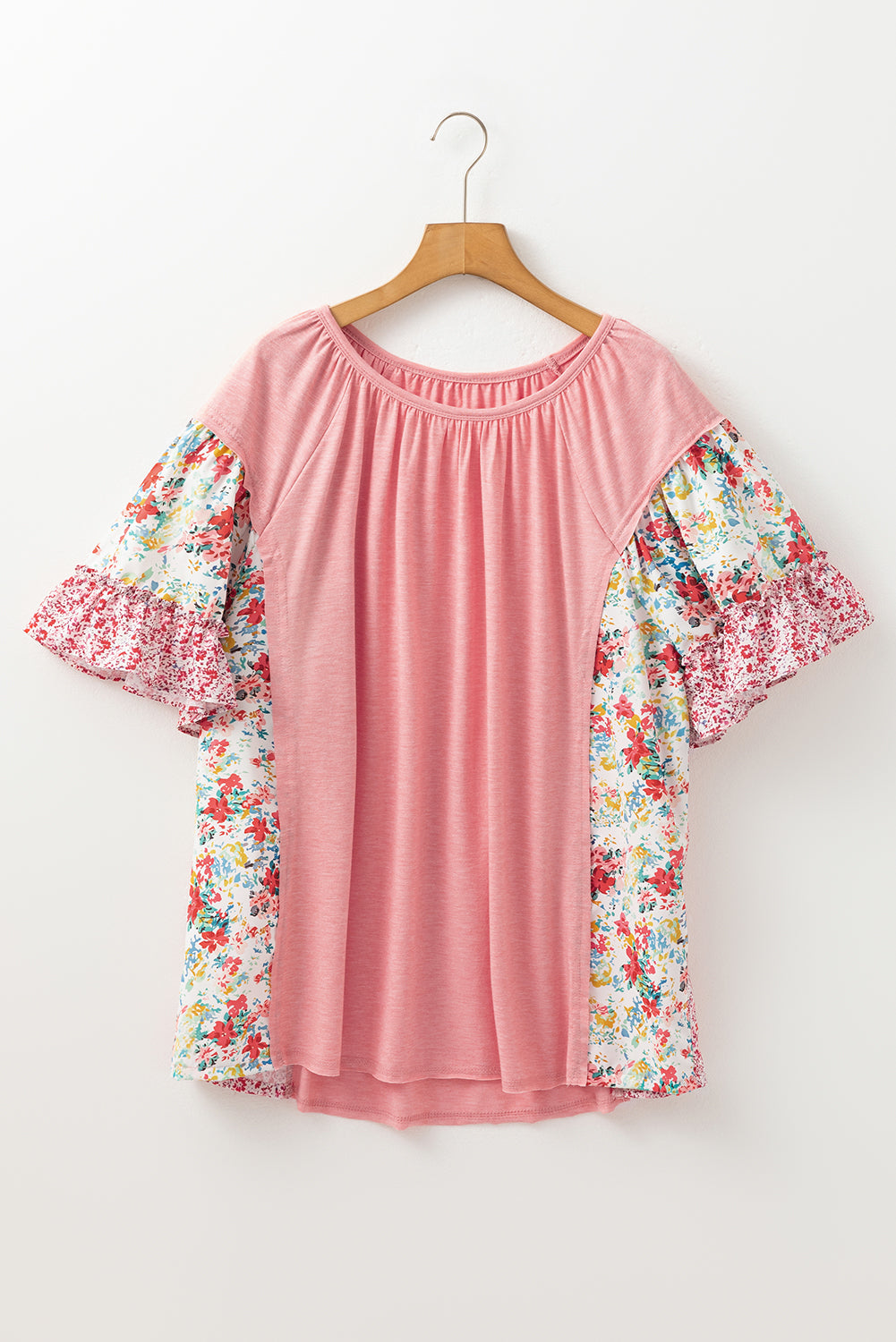 Garden Party Ruffle Sleeve Plus Size Top