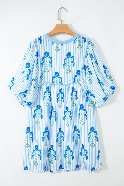 Blue Belle Bloom Mini Dress