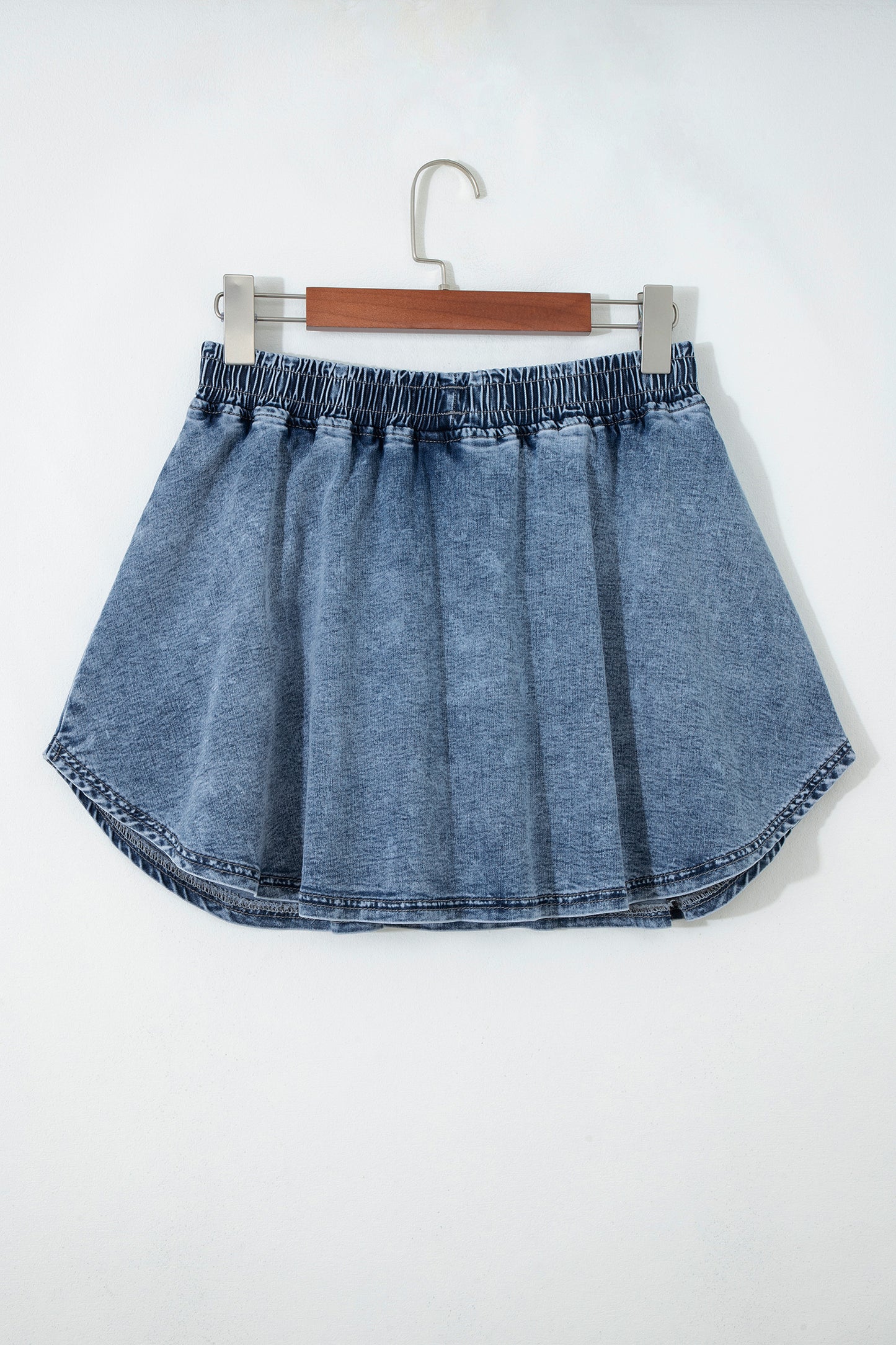 Polished With Pearls Denim Mini Skort