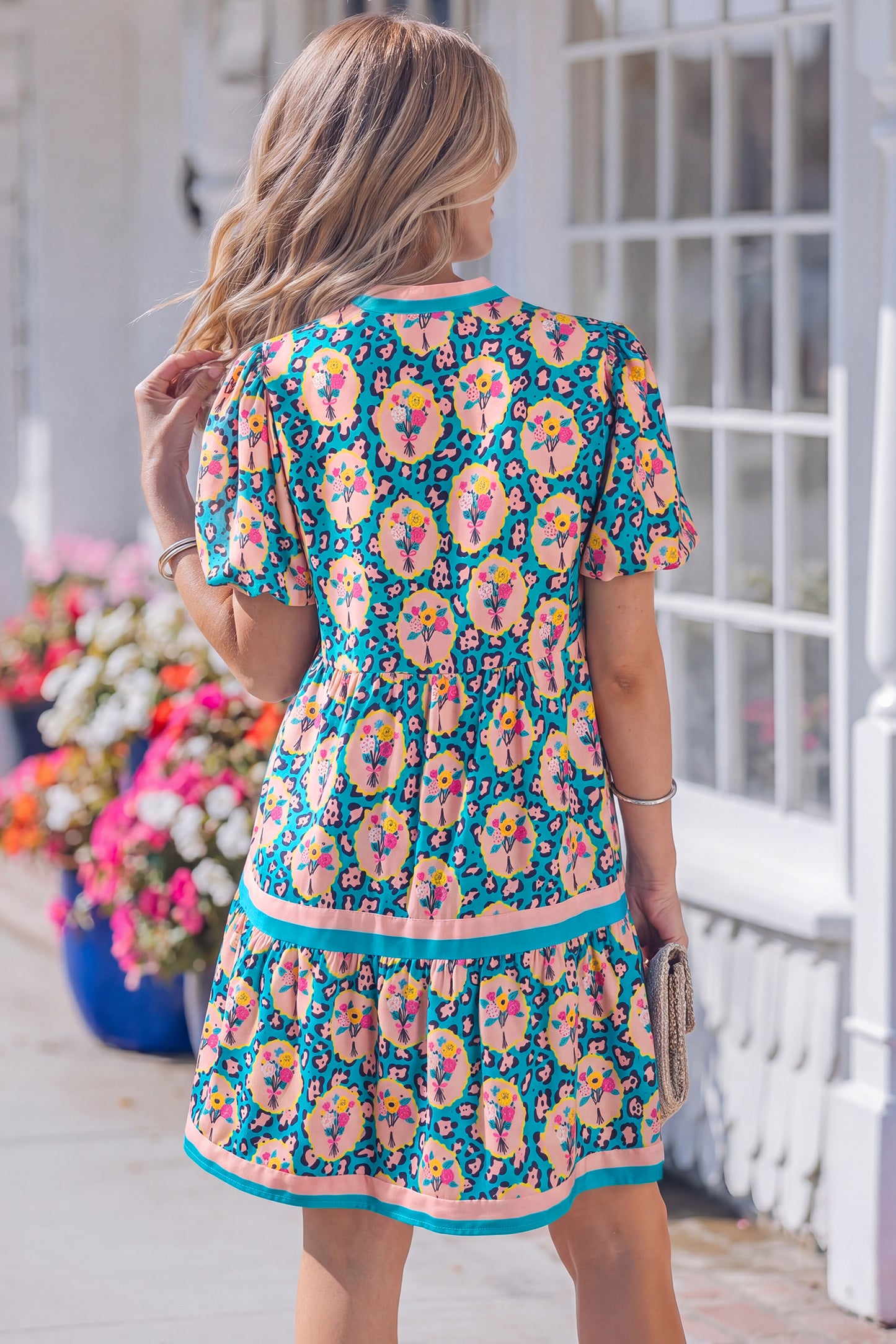 Leopard in Bloom Mini Dress