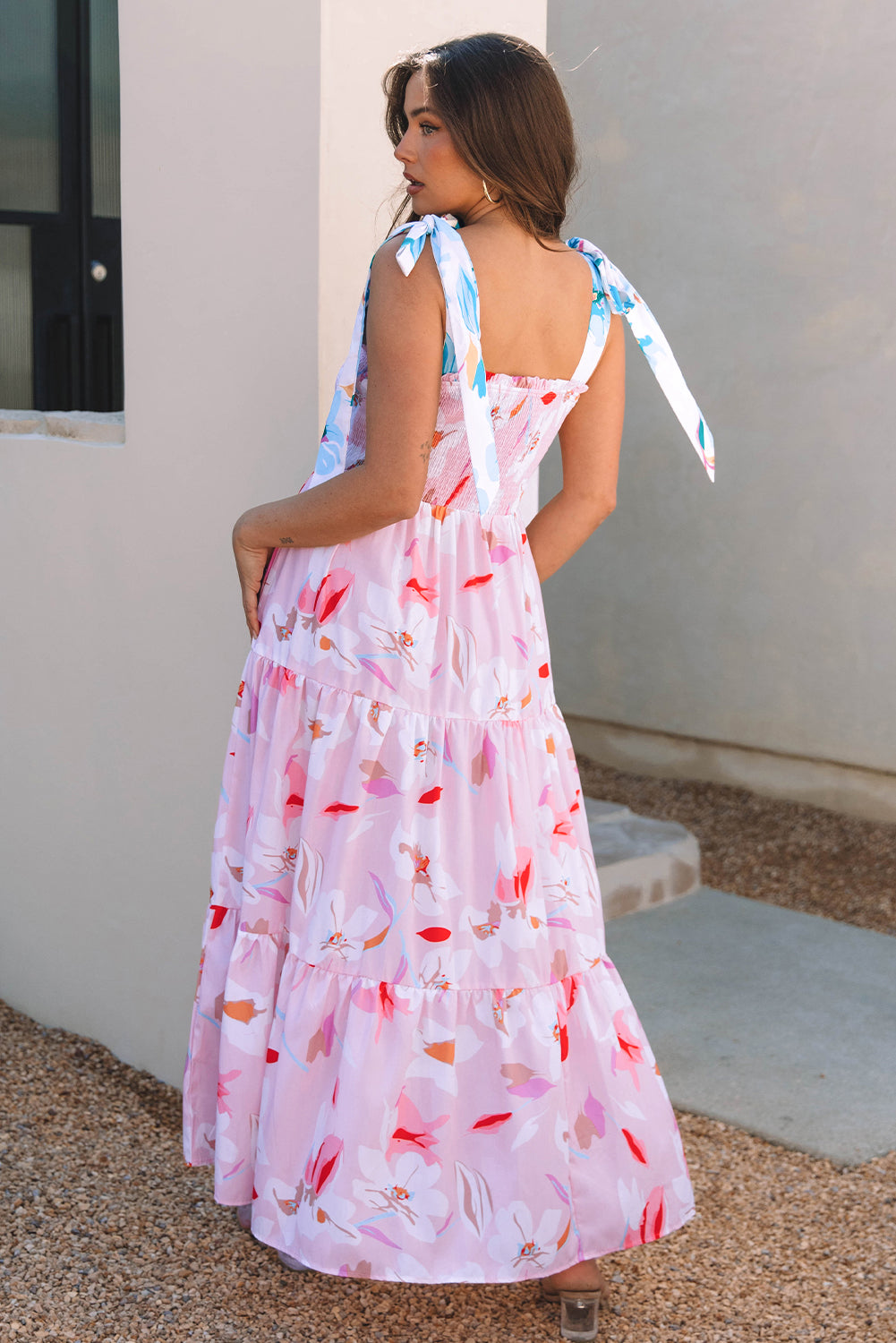 Pretty In Petals Smocked Maxi Dress