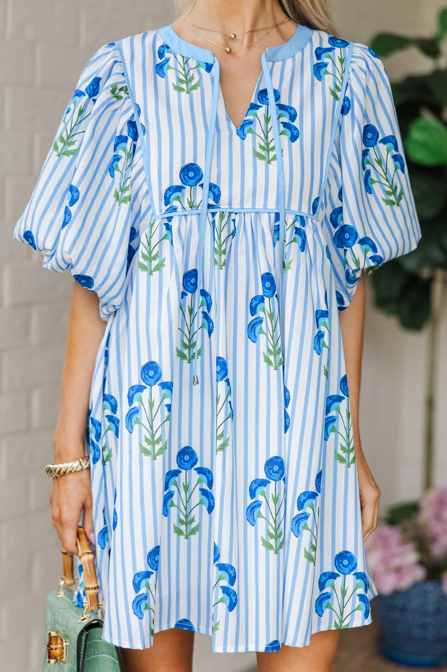 Blue Belle Bloom Mini Dress
