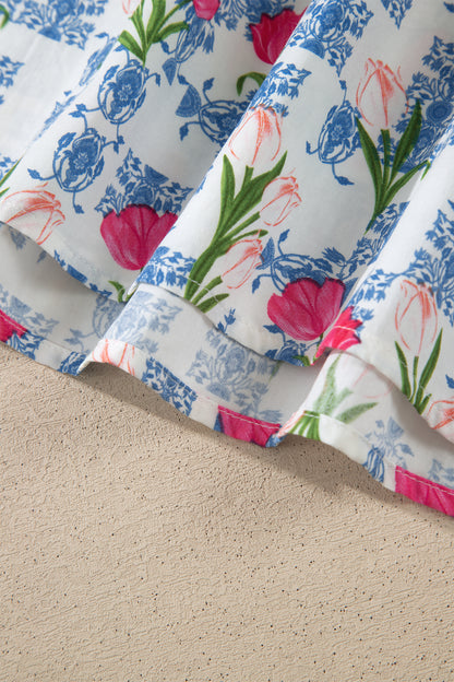 Tulip & Toile Ruffle Top