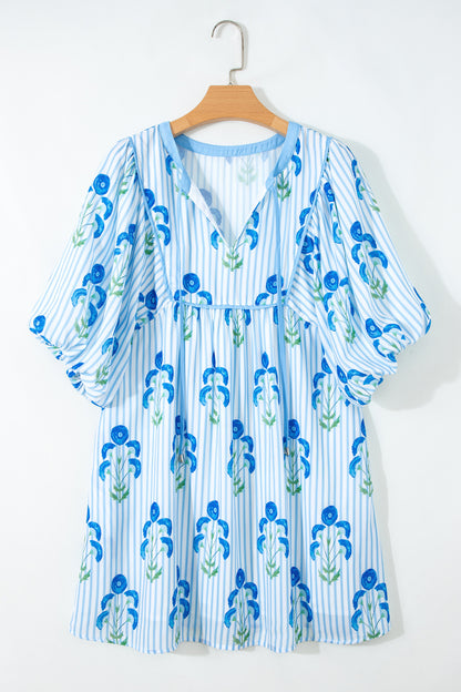 Blue Belle Bloom Mini Dress