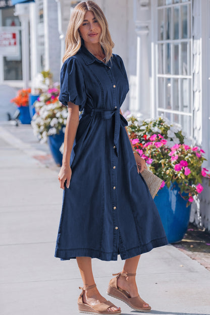 Skylight Chambray Midi Dress