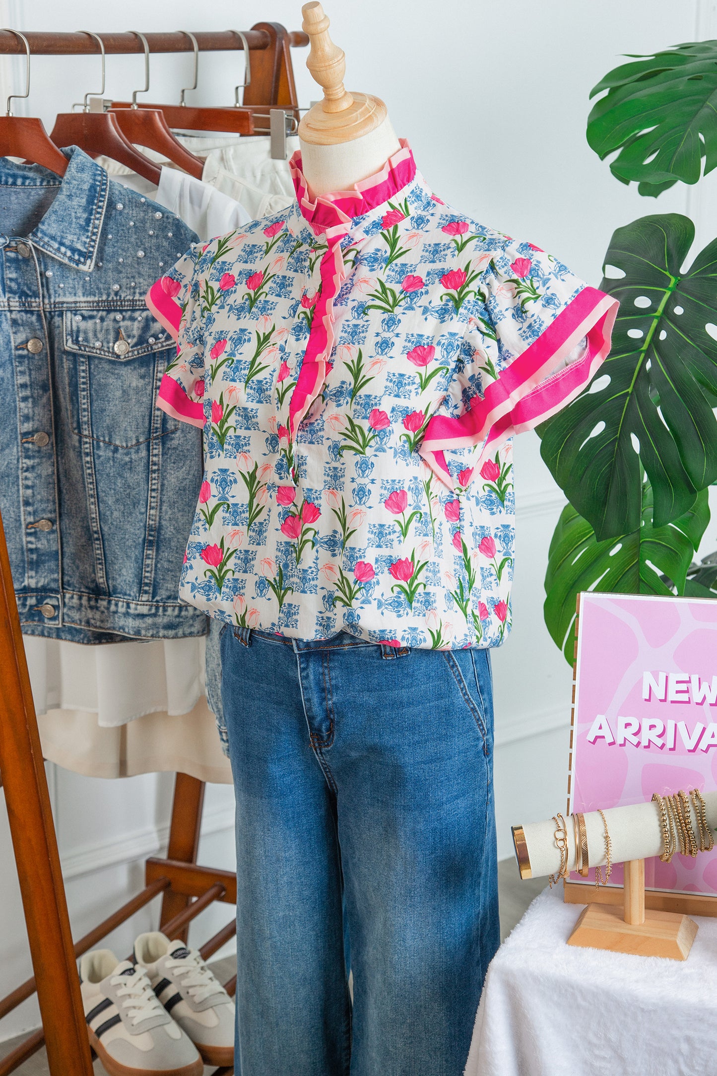 Tulip & Toile Ruffle Top