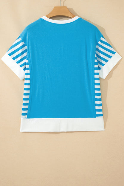 American Flag Patchwork Top