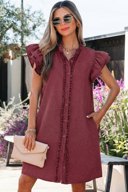 Victory Lane Denim Mini Dress