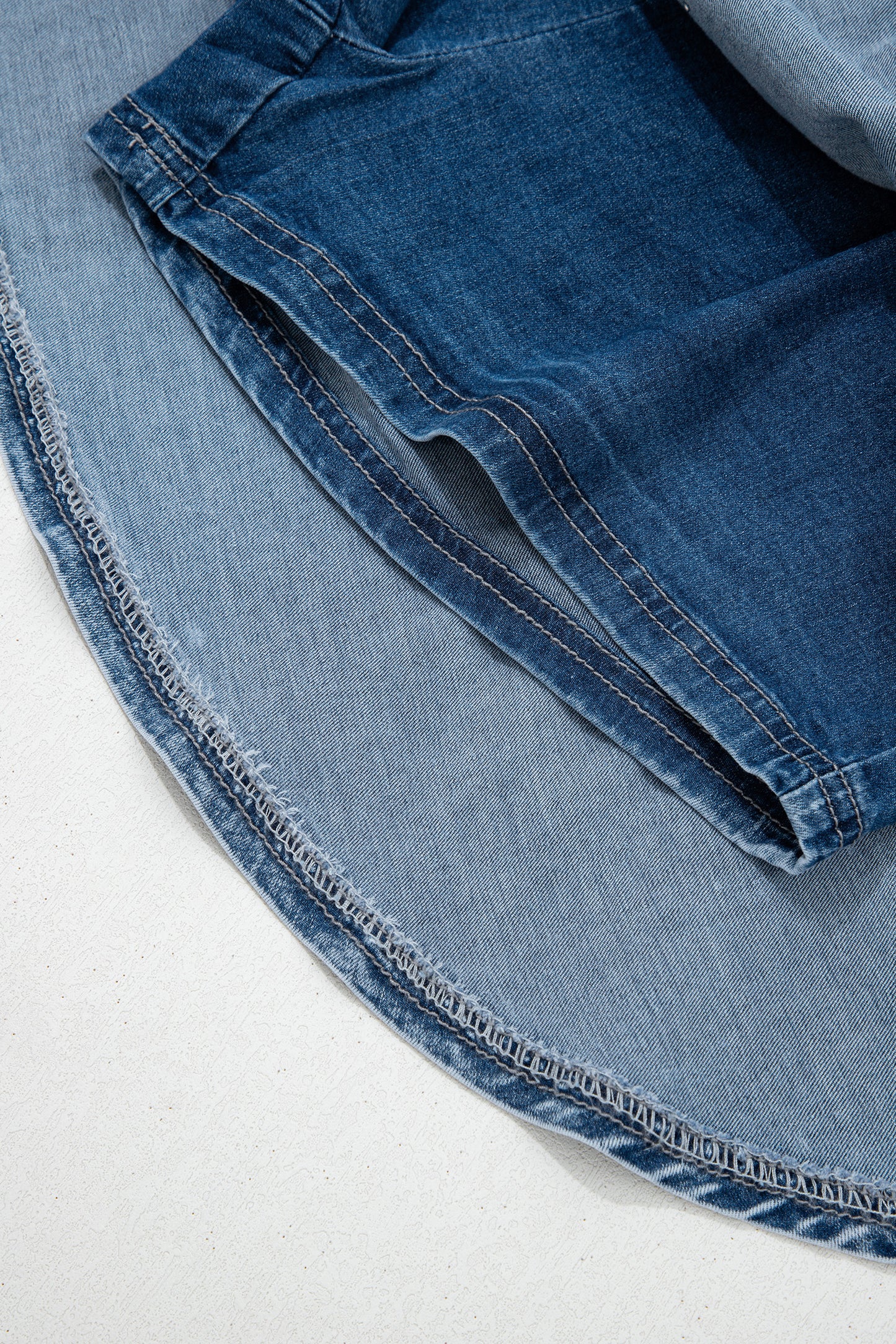 Polished With Pearls Denim Mini Skort