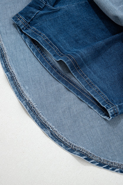 Polished With Pearls Denim Mini Skort