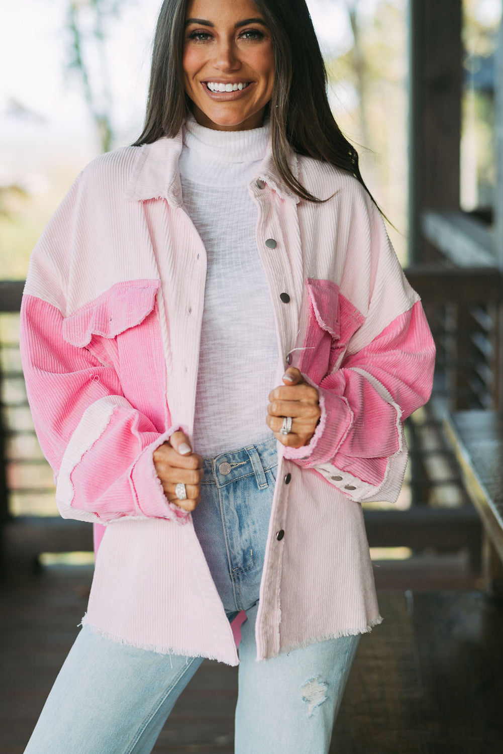 Blush Rush Corduroy Shacket