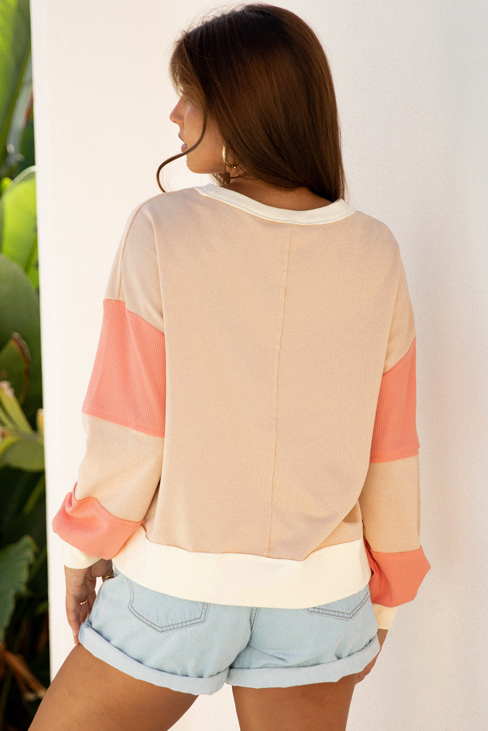 Peaches & Cream Colorblock Pullover