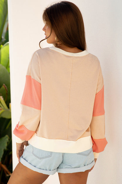 Peaches & Cream Colorblock Pullover